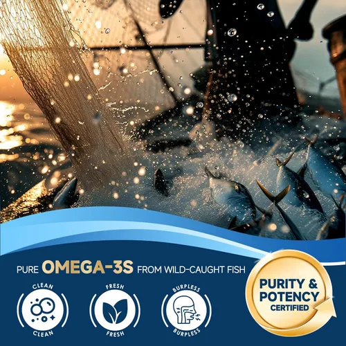 Miniatura 6 de ZEBORA Aceite de pescado Mini Omega 3 de 1400 mg, alta potencia con vitamina E, apoyo para la salud del corazón, el cerebro y el sistema