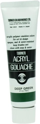 Turner Colour Works Acryl Gouache Artist - Pintura acrílica (tubo individual de 1.4 fl oz, color verde profundo)