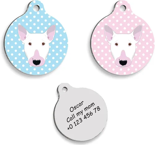 BULL TERRIER Personalized Dog Tag - Custom Name Tag - ID Tag for Dog & Cat - Customized Pet Tags - Dog Name Tag - Cat Name Tag - Engraved Dog Tag