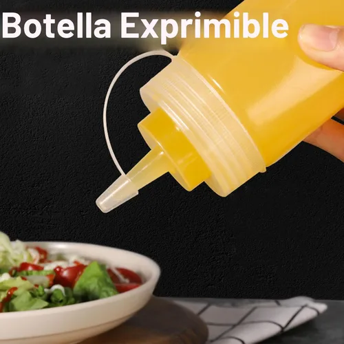 Miniatura 5 de Paquete de 12 botellas de plástico de 8 onzas líquidas multiusos para ketchup, condimentos, salsa barbacoa, aderezo, barbacoa, parrilla