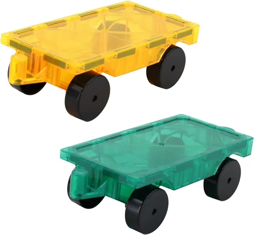 Miniatura 12 de Juego de azulejos magnéticos para automóvil, camión de juguete con imanes más fuertes, autos educativos con enganche reforzado y cama larga