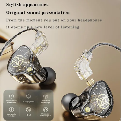 Miniatura 2 de FEDAI DX2 - Auriculares con monitor de oído, sonido superior con cable con controlador dual dinámico, auriculares profesionales con aislamiento