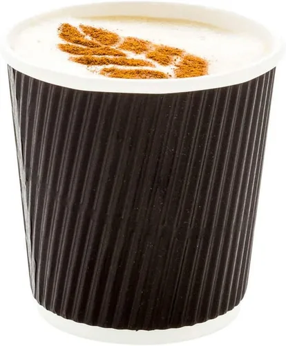 Miniatura 6 de Tazas para café de papel aislado, pared ondulada, kraft, 12 onzas - Caja de 25 unidades - tapas a juego: RWA0360B, RWA0360W, RWA0328LG, RWA0328GR