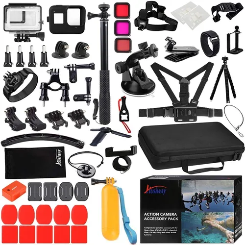 Miniatura 8 de Kit de accesorios 68 en 1 para GoPro Hero 7 6 5 negro GoPro7 acción cámara filtro marco impermeable carcasa caso paquete 60A