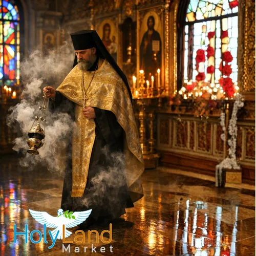 Miniatura 5 de Auténtico incienso de incienso de Tierra Santa – Aroma sagrado del Santo Sepulcro y las Iglesias de Natividad – Hecho a mano por monjes del Monte