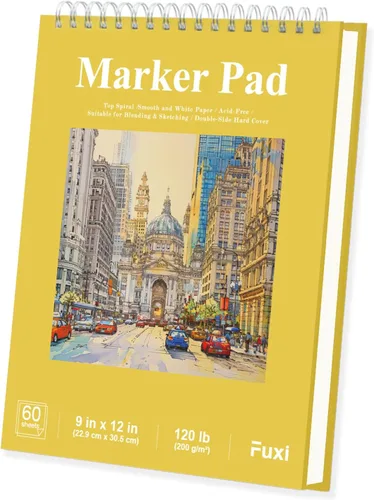 Miniatura 12 de Cuaderno de bocetos de 9 x 12 pulgadas, bloc de bocetos con espiral superior, paquete de 4 blocs de 100 hojas cada uno