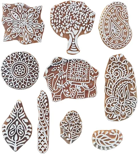Miniatura 10 de Royal Kraft Sellos de impresión de bloques de madera surtidos (juego de 10) Bulk01_10