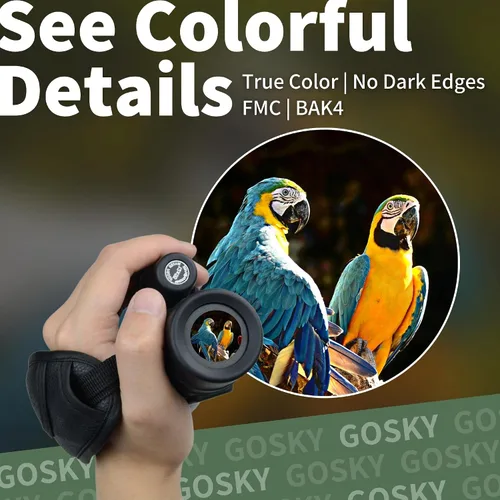 Miniatura 3 de Gosky Monocular de 12 x 50 para adultos, telescopio monocular con prisma BAK4 y lente FMC, monocular ligero, ideal para observación de aves, caza