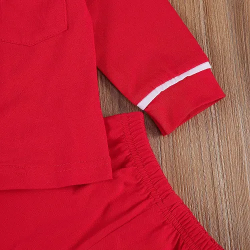 Miniatura 4 de Conjunto de pijama de manga larga con botones para niña pequeña, conjunto de ropa de dormir