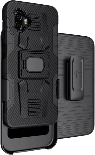 Miniatura 11 de Funda con clip para Galaxy XCover 6 Pro, Nakedcellphone Funda de agarre de anillo resistente con soporte [placa de montaje integrada]