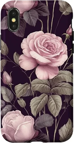 Miniatura 5 de Funda rosa botánica para iPhone 13 Floral Vintage Pattern with cute pink purple