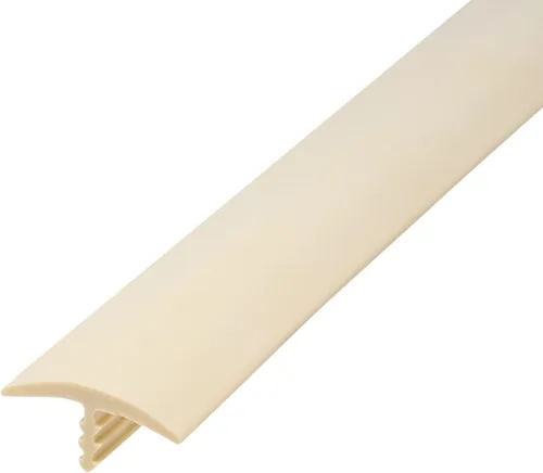 Outwater T-moldeo plástico de la camiseta flexible de la púa del centro del polietileno de la almendra de 1 pulgada que moldea la bobina de 25 pies