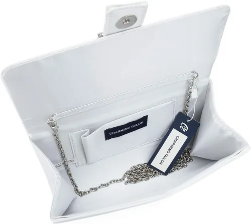 Miniatura 4 de CHARMING TAILOR Bolso de noche Diamantes adornado de satén para mujer, bolso de fiesta elegante con broche de cuentas Satin, for Woman, Classy
