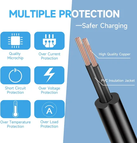 Miniatura 4 de Adaptador de corriente de 12 V 1 A, 6 pies, adaptador de CA a CC, cable de fuente de alimentación regulado de 1000 mA 12 W para tiras de luces LED