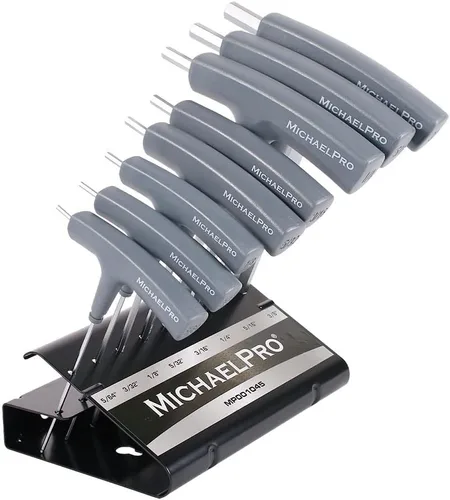 Miniatura 7 de MichaelPro MP001044 - Juego de llaves Allen de extremo de bola con mango en T de 8 piezas, juego de llaves hexagonales métricas