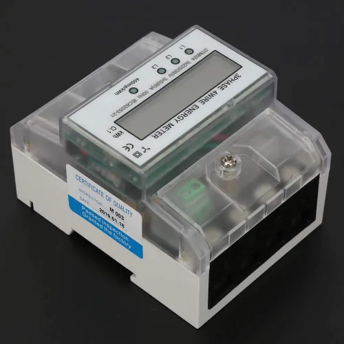 Miniatura 2 de Medidor de energía digital de 3 fases KWh Monitor 220V/380V 4P LCD Medidor de consumo de energía para sistemas eléctricos comerciales industriales