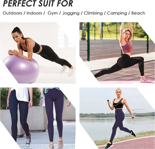 Miniatura 6 de TrainingGirl Leggings de malla para mujer, pantalones de yoga de cintura alta, leggings estampados, mallas deportivas con bolsillos
