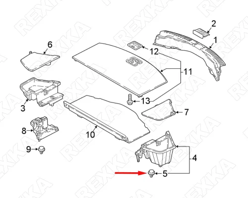 Miniatura 5 de Rexka 10pcs Mazda Trim Panel Clips Sujetador Remache GJ6R-68-ABX para Miata, RX-8, CX-9, 3, 5, 6, Speed6