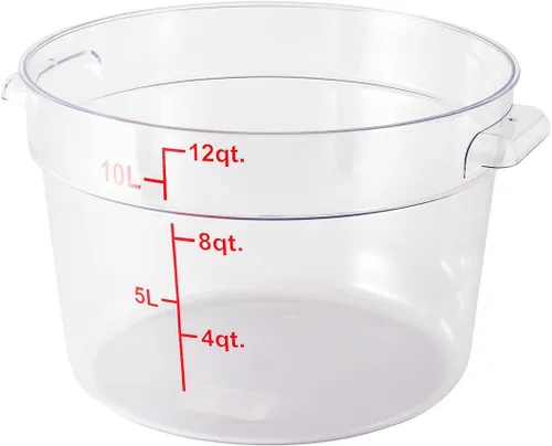 Miniatura 2 de Restaurantware Met Lux - Contenedor de almacenamiento de alimentos de 12 cuartos de galón, 1 recipiente redondo de almacenamiento comercial, tapa se