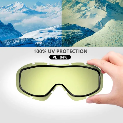 Miniatura 99 de OutdoorMaster OTG Gafas de esquí – Gafas sobre lentes para esquí y snowboard para hombres, mujeres y jóvenes – 100% de protección UV A1-vlt 46%
