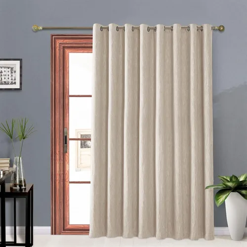 Miniatura 35 de Melodieux Elegantes cortinas opacas de algodón para oscurecer la habitación, para sala de estar, dormitorio, con aislamiento térmico, paneles