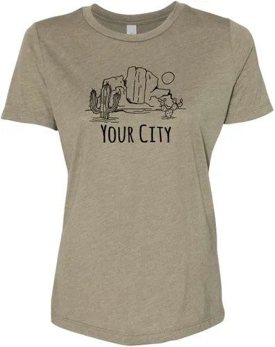 Miniatura 22 de Cute Women's Screen Printed Crew Neck Tee, Shirts With Sayings, Dusty Blue or Olive