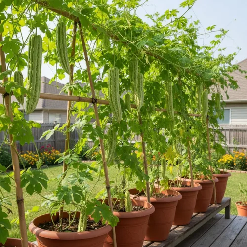 Miniatura 4 de 40 semillas de melón amargo para plantar: semillas de ampalaya y calabaza amarga, semillas de vegetales para jardín doméstico, contenedor o cultivo