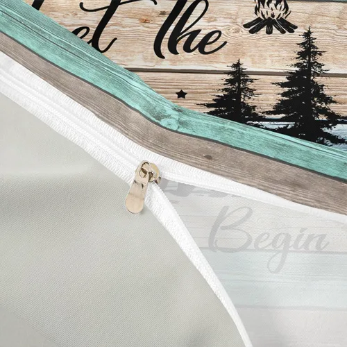 Miniatura 6 de Erosebridal Camper Bedding - Juego de ropa de cama de 2 piezas, estilo rústico de granja, juego de ropa de cama de campamento para adolescentes