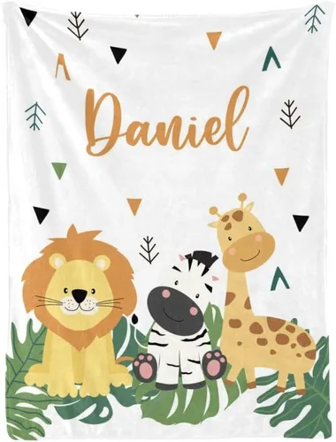 Miniatura 18 de Manta personalizada con nombre, manta de bebé súper suave con nombre, flor y corona, regalos para bebés y niñas, adecuada para recién nacidos
