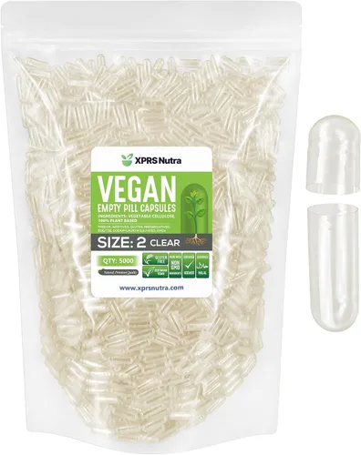 Miniatura 9 de XPRS Nutra Cápsulas vacías tamaño 2 – 100 cápsulas veganas vacías transparentes – Píldora vegetariana – Llenado de cápsulas vegetales de bricolaje