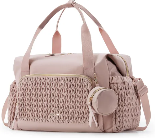Miniatura 9 de mommore - Bolso para pañales, bolsos de gran capacidad para viajes, bolso para hospital para parto, bolso para bebé con estuche para chupete