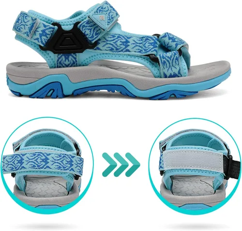 Miniatura 4 de DREAM PAIRS Sandalias de verano para niños ligeras y ajustables para niños y niñas grandes y pequeños