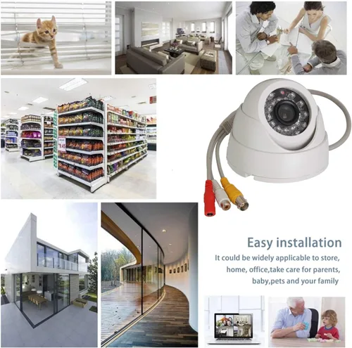 Miniatura 7 de CCTV 24ir LED 1/3 CCD 800tvl cámara audio interior de la bóveda D/n cámara de vigilancia de seguridad