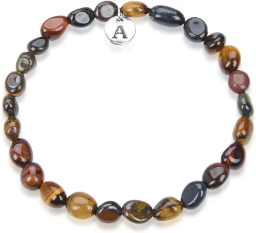 Adabele 1 pulsera de piedras preciosas naturales elásticas de 0.197 in a 0.315 in, cuentas de forma libre de 7 pulgadas, 7.5 pulgadas, cristal
