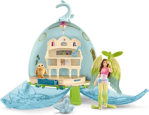 Schleich bayala - Juego de 18 piezas de la biblioteca mística con figuras de búho y pájaro, con figura con brazo flexible, juguete divertido