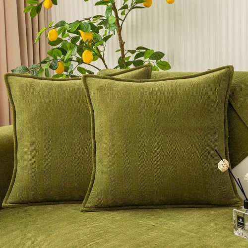 Miniatura 17 de vctops Funda de sofá con diseño de rayas cheurón estilo granja, protector de muebles de color sólido, funda de sofá suave antideslizante para Verde