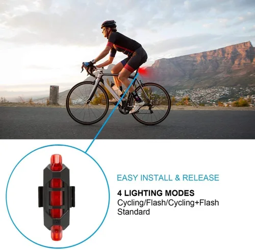 Miniatura 2 de Luces de bicicleta, luz delantera súper brillante para bicicleta, 1200 lúmenes, IPX6 impermeable, 6 modos, luz de ciclismo, linterna con luz trasera