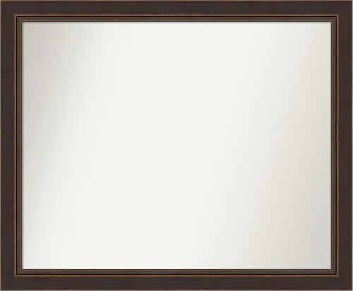Miniatura 187 de Amanti Art Espejo de baño de bronce para sobre el fregadero, 24 x 24 pulgadas, espejo cuadrado de bronce Lara para tocador, marco de madera