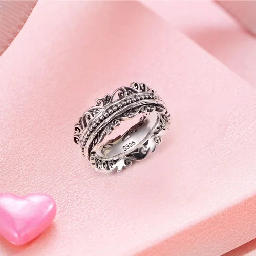 Miniatura 3 de Spinner Ring 925 Sterling Silver Fidget Rings for Anxiety Stress Relieving ADHD Autism Rings Women Men