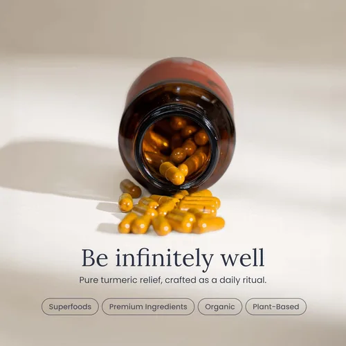 Miniatura 8 de Infinity - Cápsulas de cúrcuma de alta potencia, suplemento orgánico certificado por USDA con pimienta negra y jengibre, crudo, vegano sin gluten