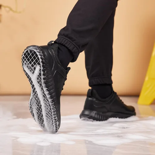 Miniatura 6 de SHULOOK Men's Non Slip Work Shoes Lace Up Slip Resistant Sneakers Waterproof Food Service Kitchen Chef Restaurant Slip On Walking Shoes Lightweight
