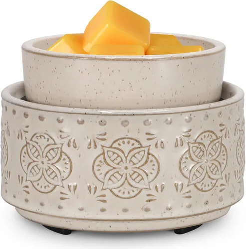 mocosa Calentador de Cera de Cerámica Derretidor de Cera para Cera Perfumada 3-en-1 Calentador de Velas Eléctrico Fragancia para el Hogar Quemador