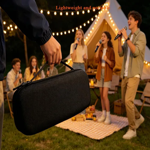 Miniatura 2 de Wireless Microphone Case, Dual Wireless Microphone Storage Box, Hard EVA Mic Carrying Case, Dual Mic Bag with EVA Hard Shell Exterior Compatible