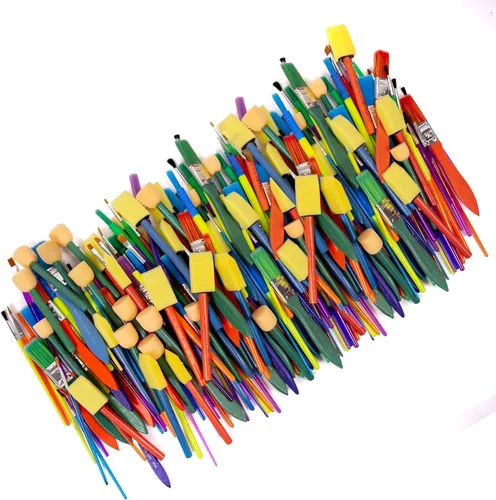 Miniatura 8 de Horizon Group USA Pinceles de pintura - Juego de 35 pinceles multiusos - Incluye 8 tipos diferentes de pinceles, excelentes para acuarelas, pintura