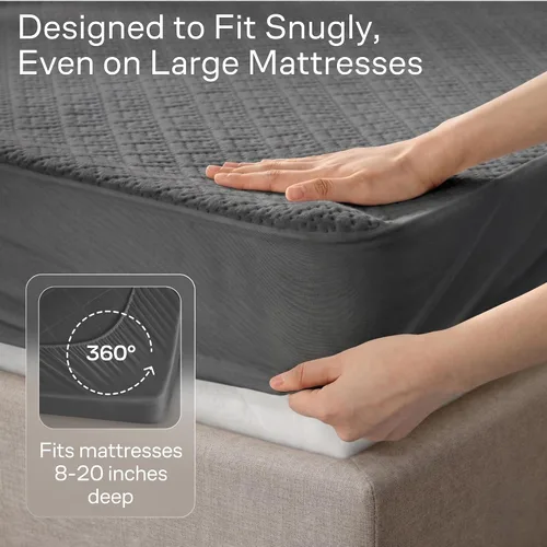 Miniatura 6 de Protector de colchón individual 100% impermeable, protección de 360 grados contra derrames, manchas y accidentes para padres y dueños de mascotas