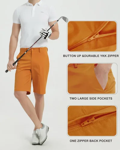 Miniatura 5 de Lesmart Pantalones cortos de golf para hombre, elásticos, de secado rápido, ajuste relajado, con rendimiento técnico
