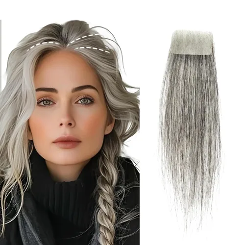 Miniatura 37 de Reemplazo de cabello humano con cicatrices, quemaduras accidentales sin vello para hombres y mujeres, pérdida de línea de cabello, cinta recta