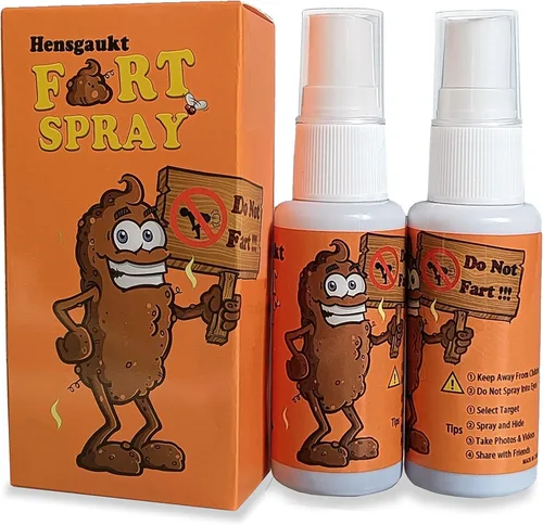 Hensgaukt Spray de flatulencia con olor extra fuerte como aguas residuales del siglo 14 – Juego divertido y gracioso de bromas y bromas para niños