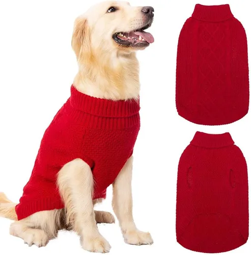 Miniatura 13 de Mihachi Suéteres para Perros Pequeños y Medianos Niña o Niño, Camisa Cálida y Suave para Perros, Abrigo para Perros para Clima Frío con Cuello