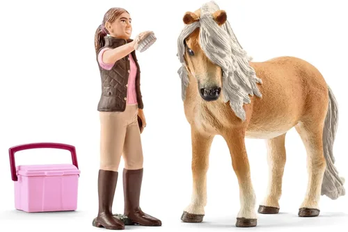 Miniatura 6 de Schleich Horse Club Horse Toy para niñas y niños a partir de 5 años, novio con pony islandés